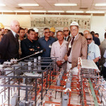 Ras Shukair Control room showing plant model during an official visit